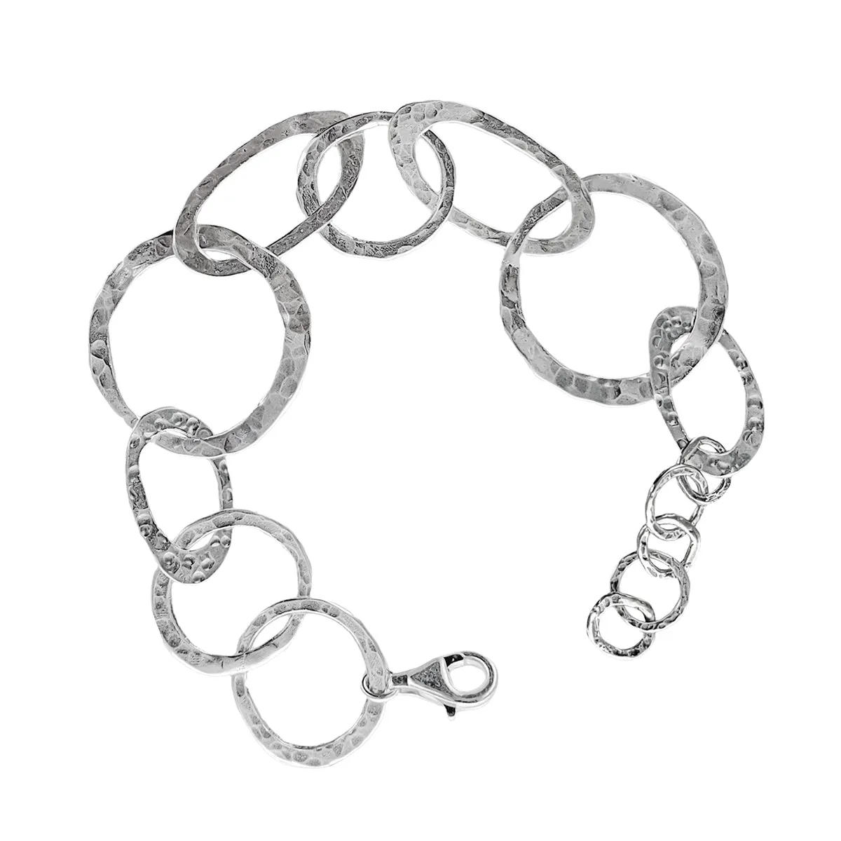 Israeli Organic Hammered Links Bracelet