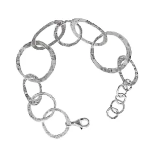 Israeli Organic Hammered Links Bracelet