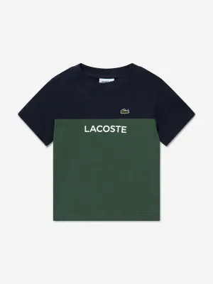 Lacoste Kids Colourblock T-Shirt in Navy
