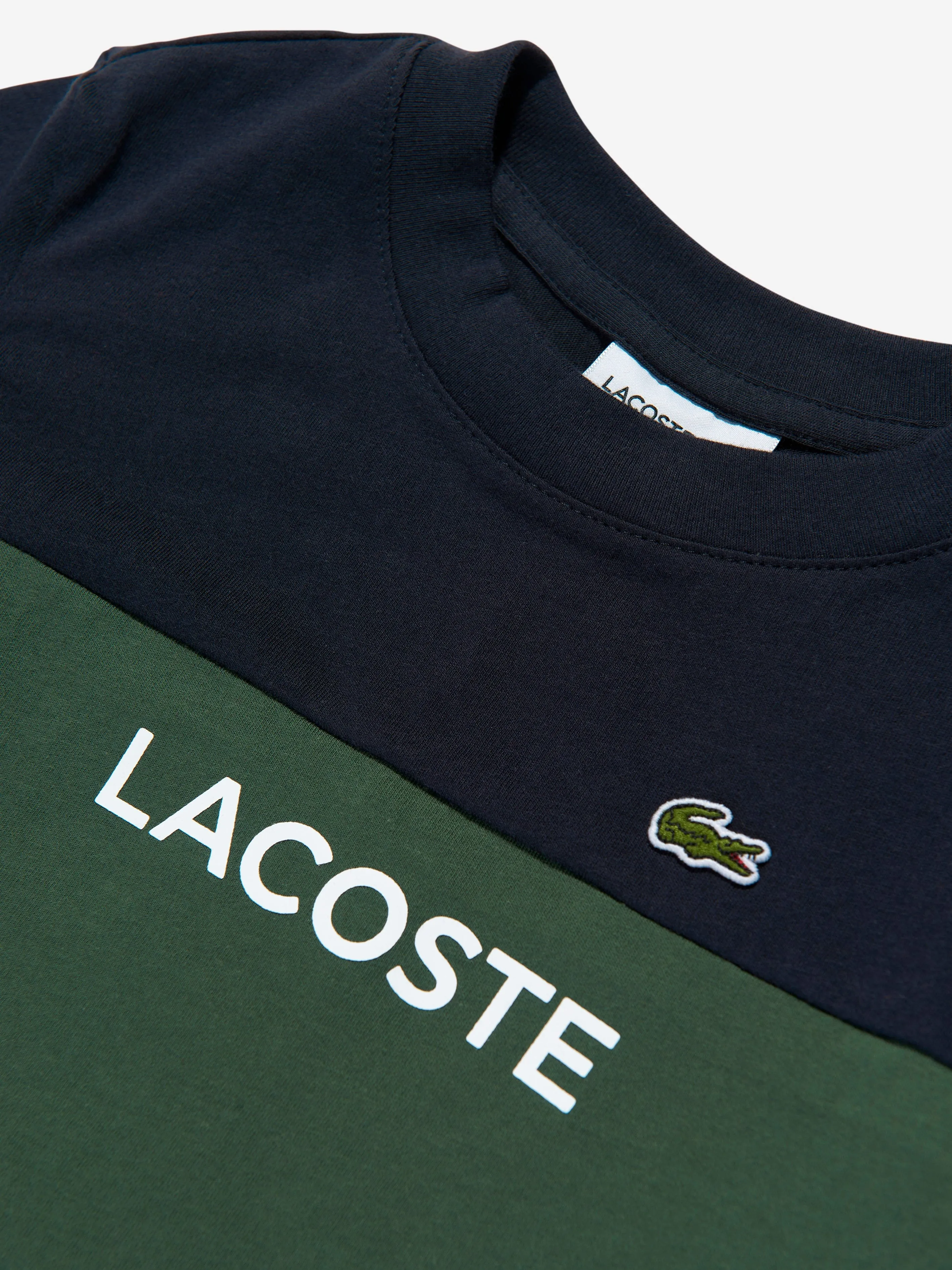 Lacoste Kids Colourblock T-Shirt in Navy