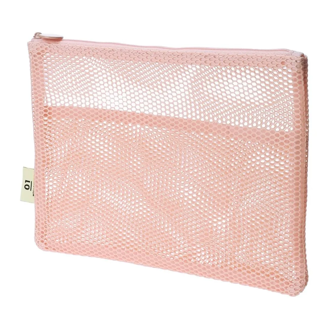 Light Pink Mesh Pouch A5