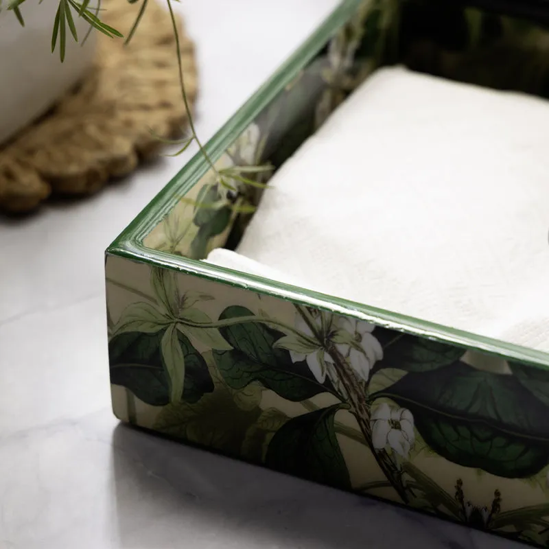 Lush Green Handmade Napkin Holder