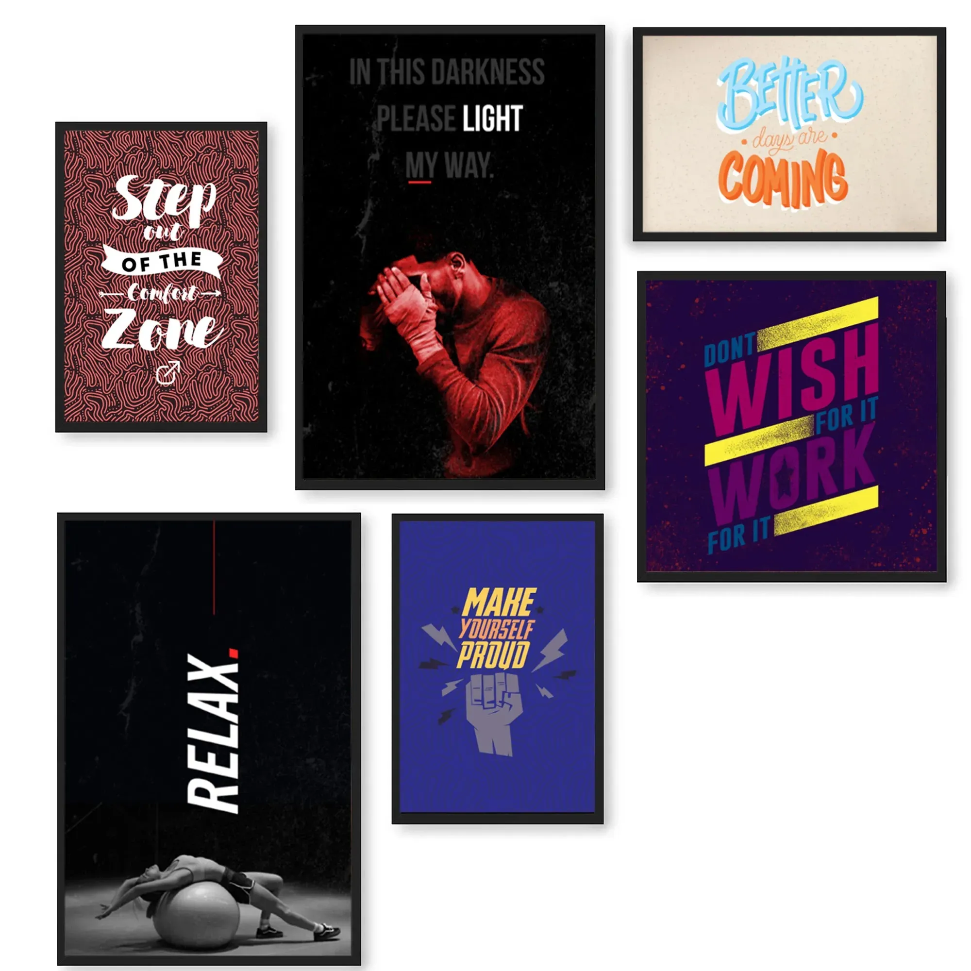 Make Yourself Proud Motivational Quote- Set of 6