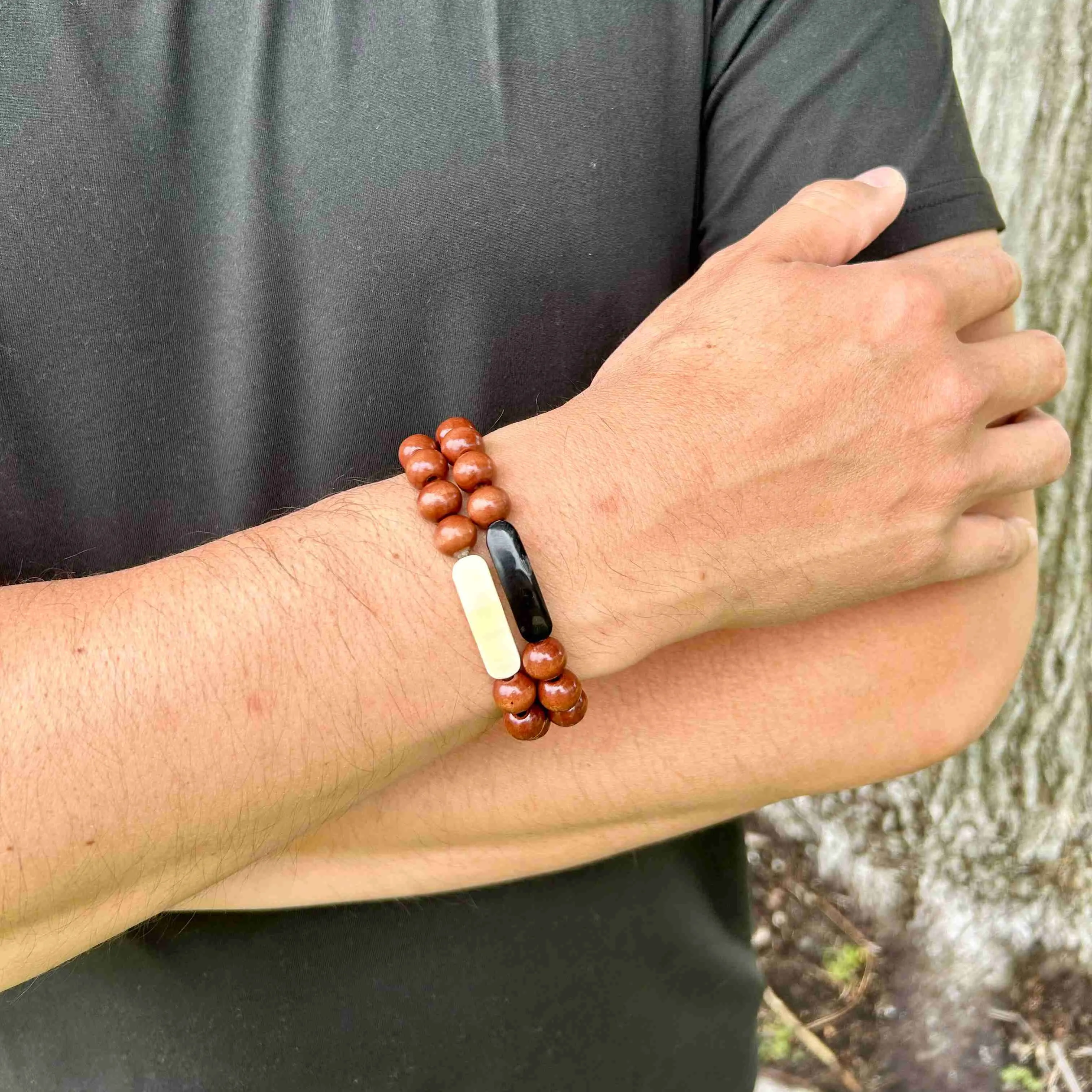 Men's Wooden Ankole Tory Bracelet