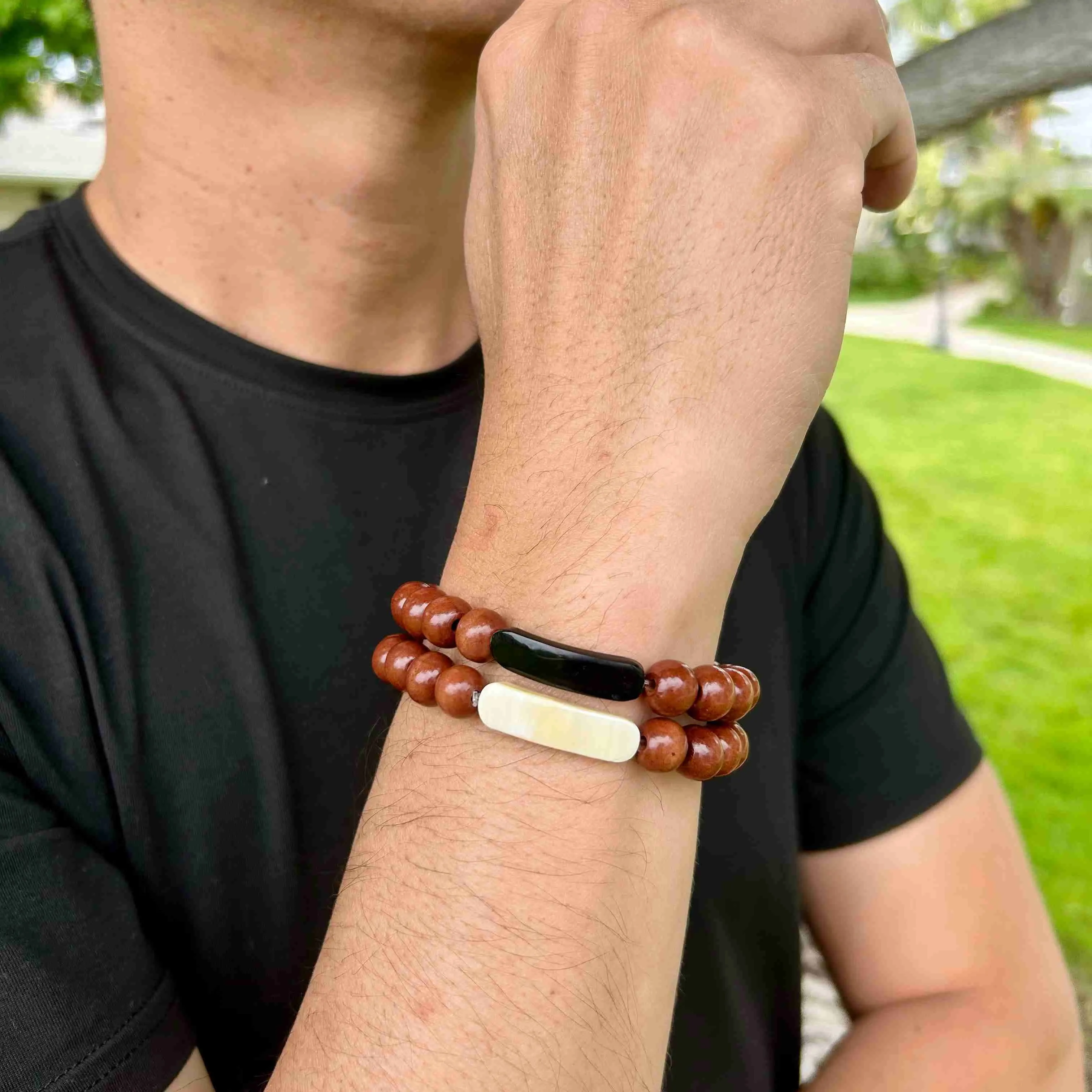 Men's Wooden Ankole Tory Bracelet