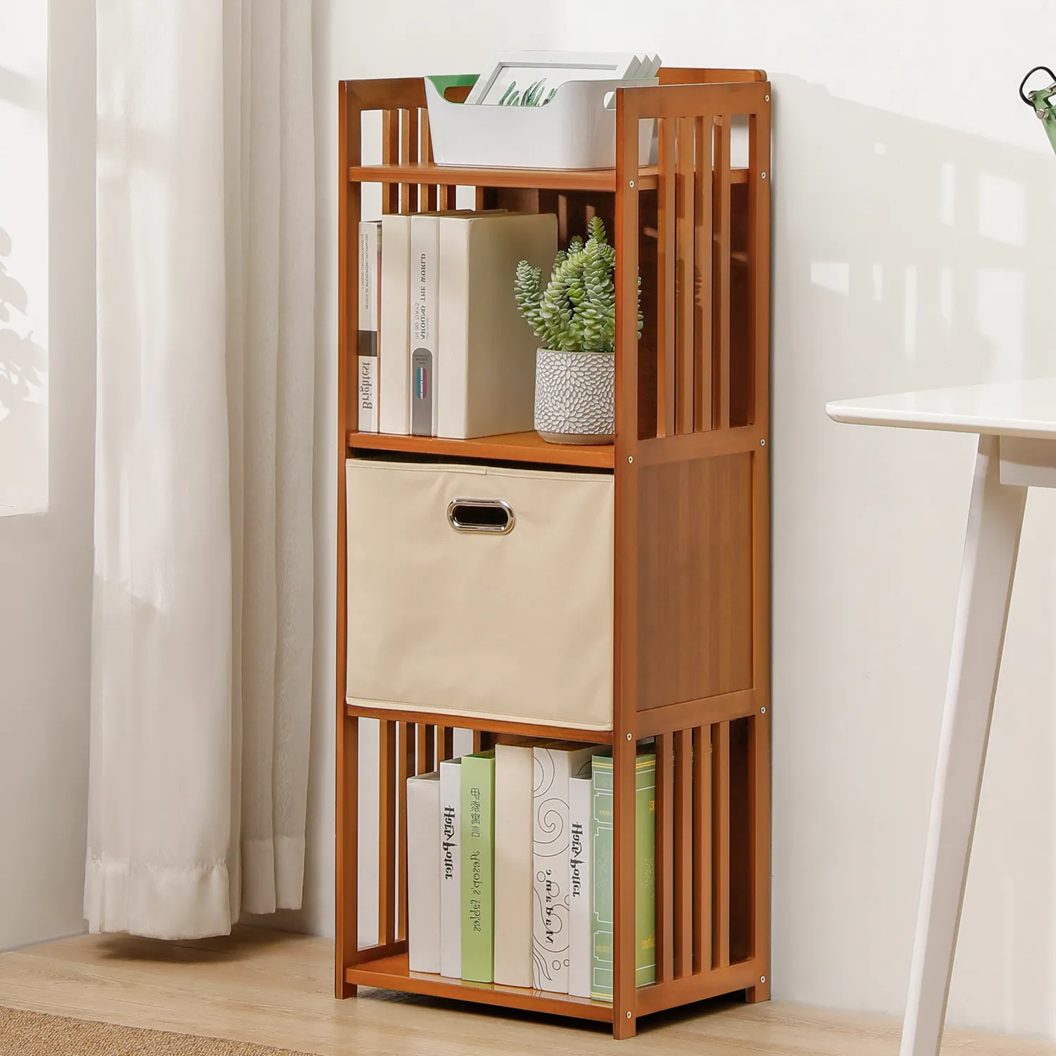 Multi-Functional Storage Cabinet - Vertical Fence Frame - with Storage Box