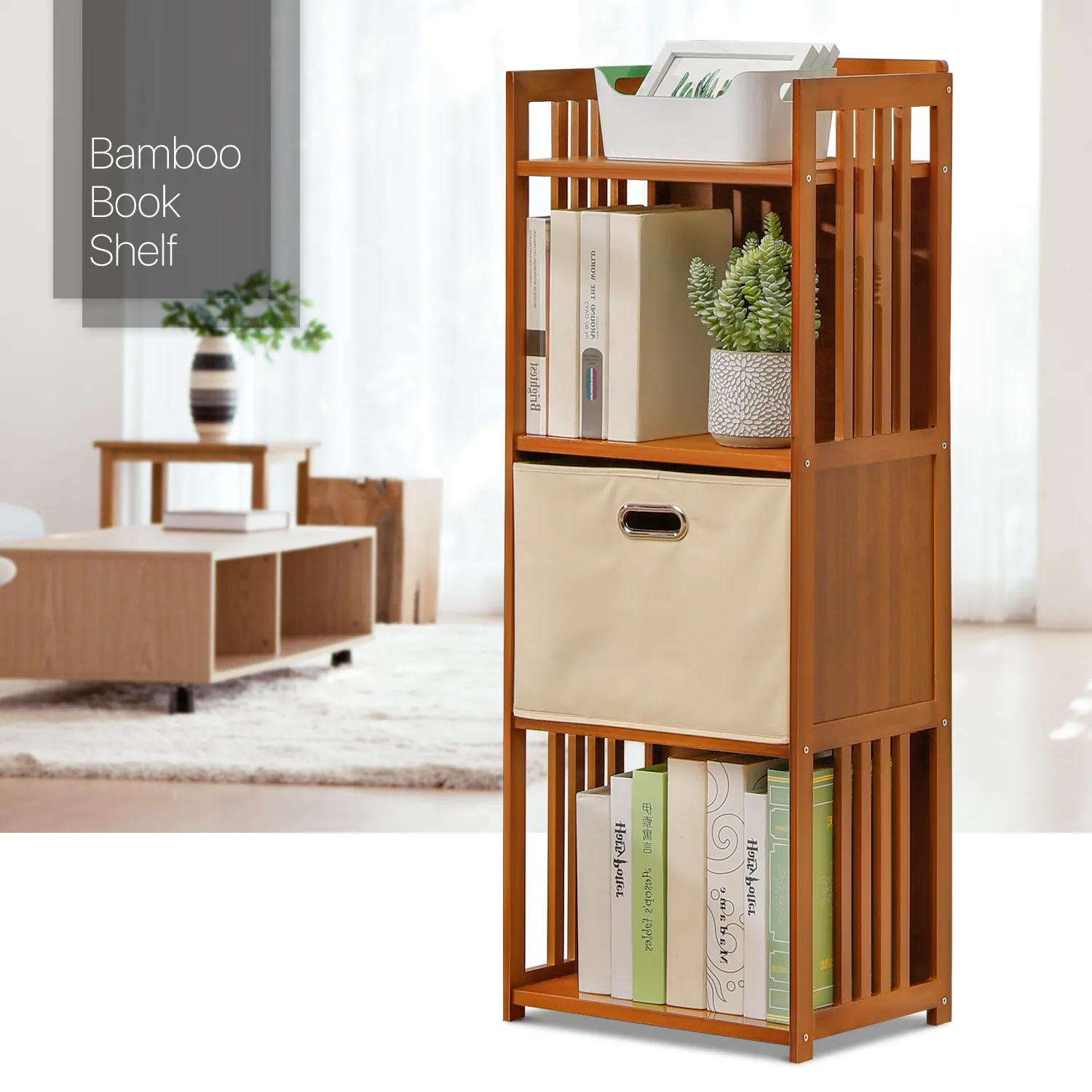 Multi-Functional Storage Cabinet - Vertical Fence Frame - with Storage Box