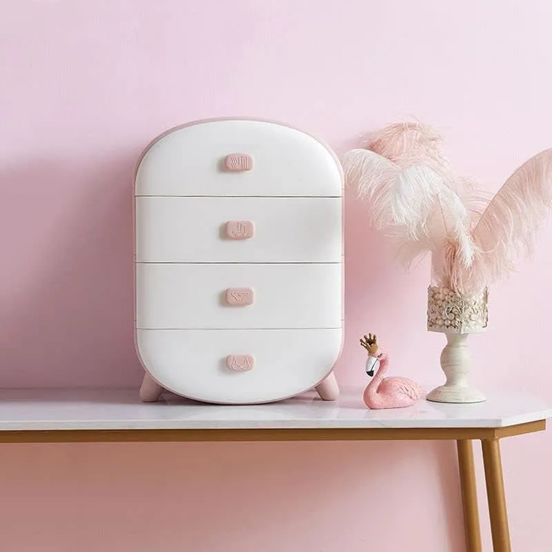 Nordic Style 3 Drawer Multi-Tier Storage- 438797 Pink