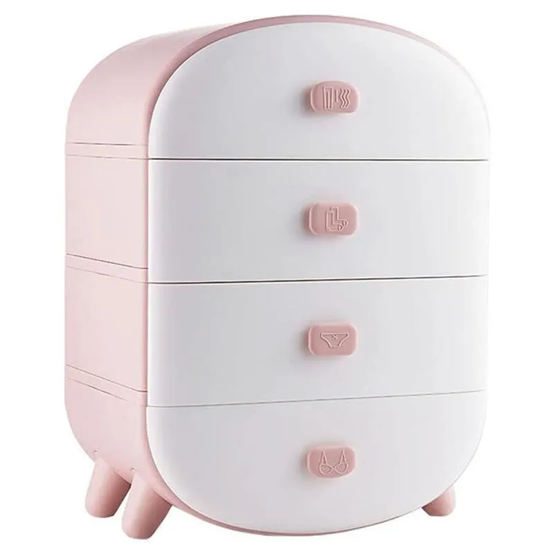 Nordic Style 3 Drawer Multi-Tier Storage- 438797 Pink