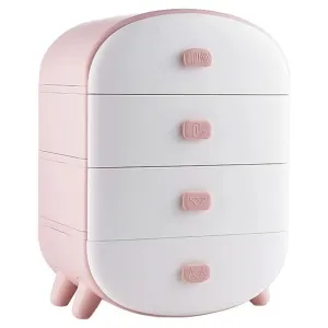Nordic Style 3 Drawer Multi-Tier Storage- 438797 Pink