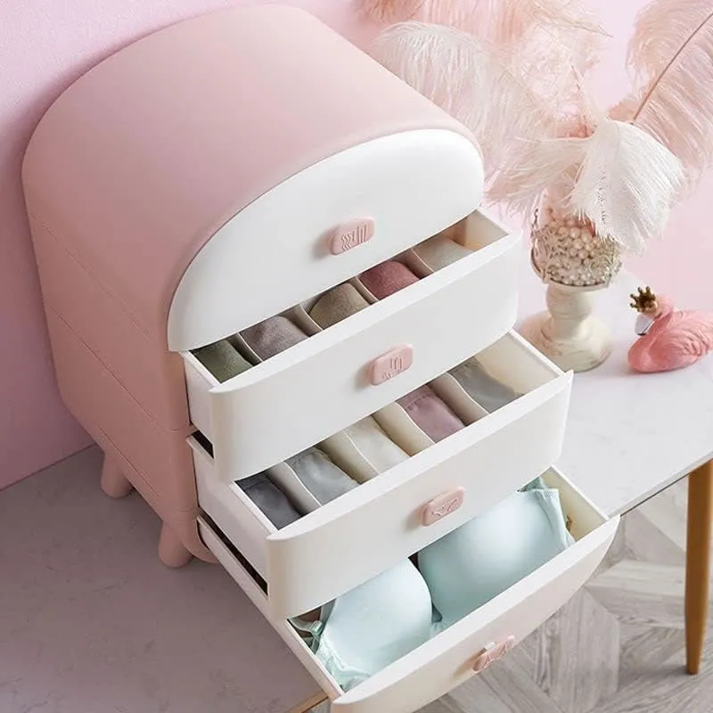 Nordic Style 3 Drawer Multi-Tier Storage- 438797 Pink