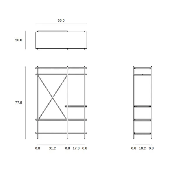 Oscar hanging rack
