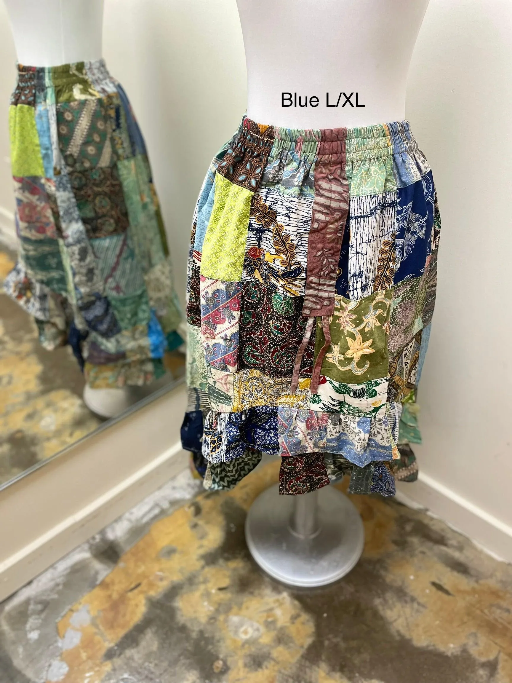 Patchwork Ruffle Skirt or tubeless dress top by Jaded Gypsy