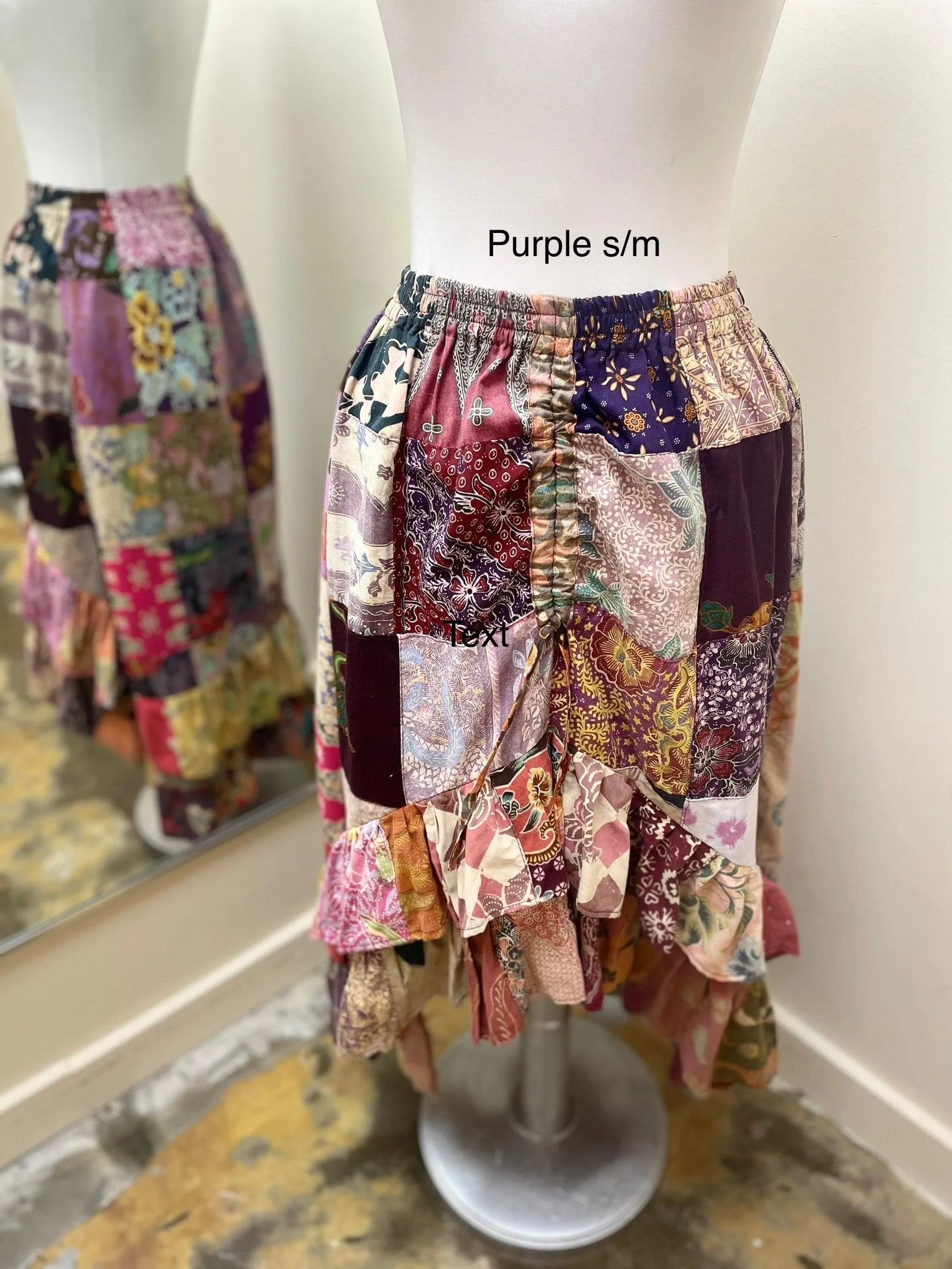 Patchwork Ruffle Skirt or tubeless dress top by Jaded Gypsy