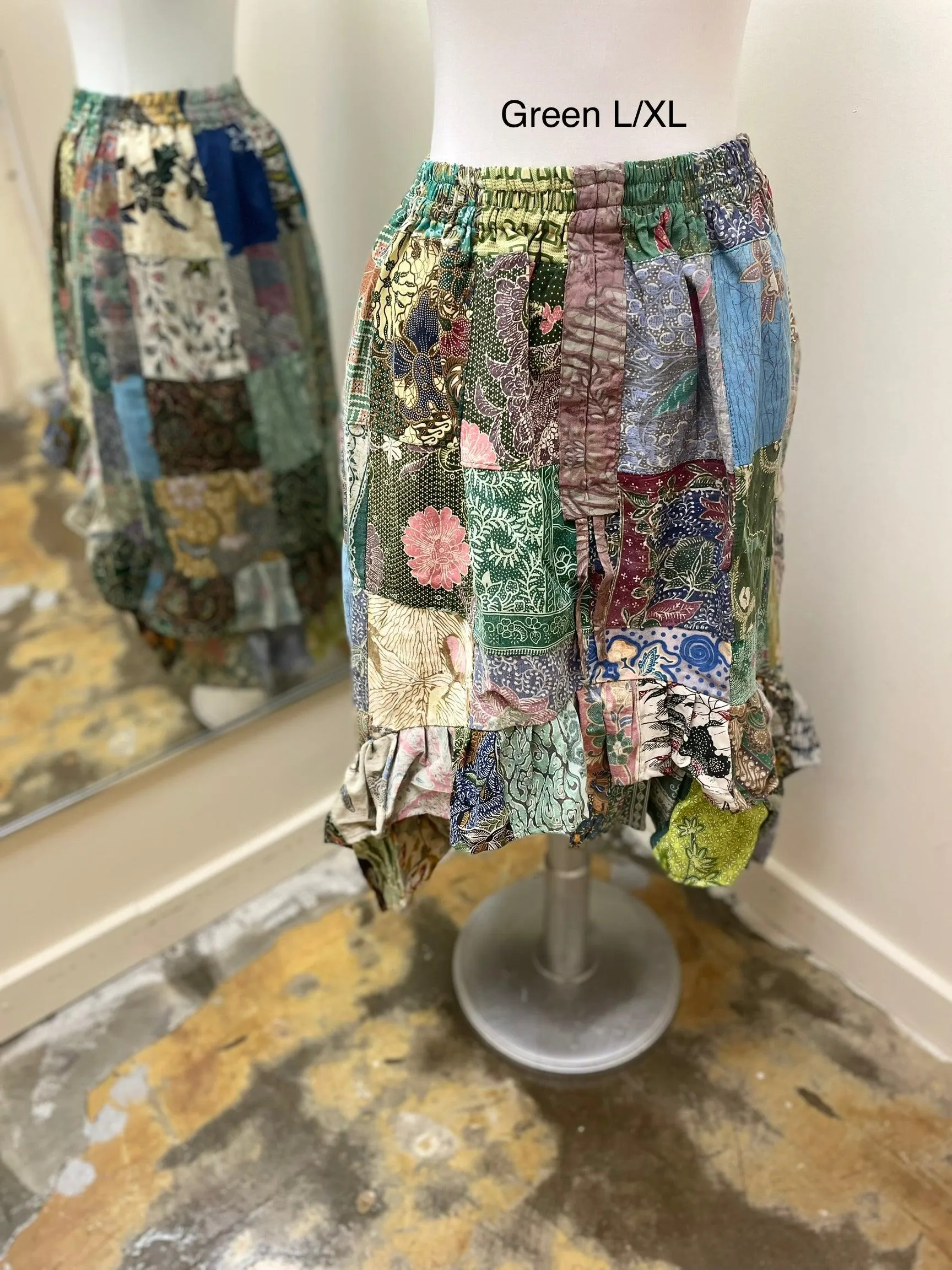 Patchwork Ruffle Skirt or tubeless dress top by Jaded Gypsy
