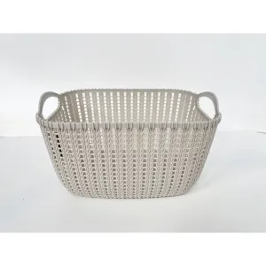 Plastic Basket 19.6 Litres - Grey by EA Living