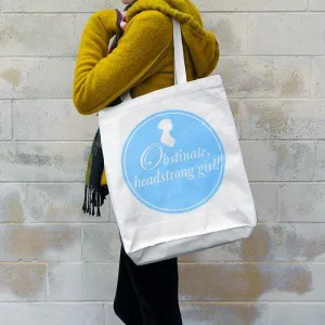 Pride and Prejudice Tote Bag - "Obstinate, Headstrong Girl!" Design
