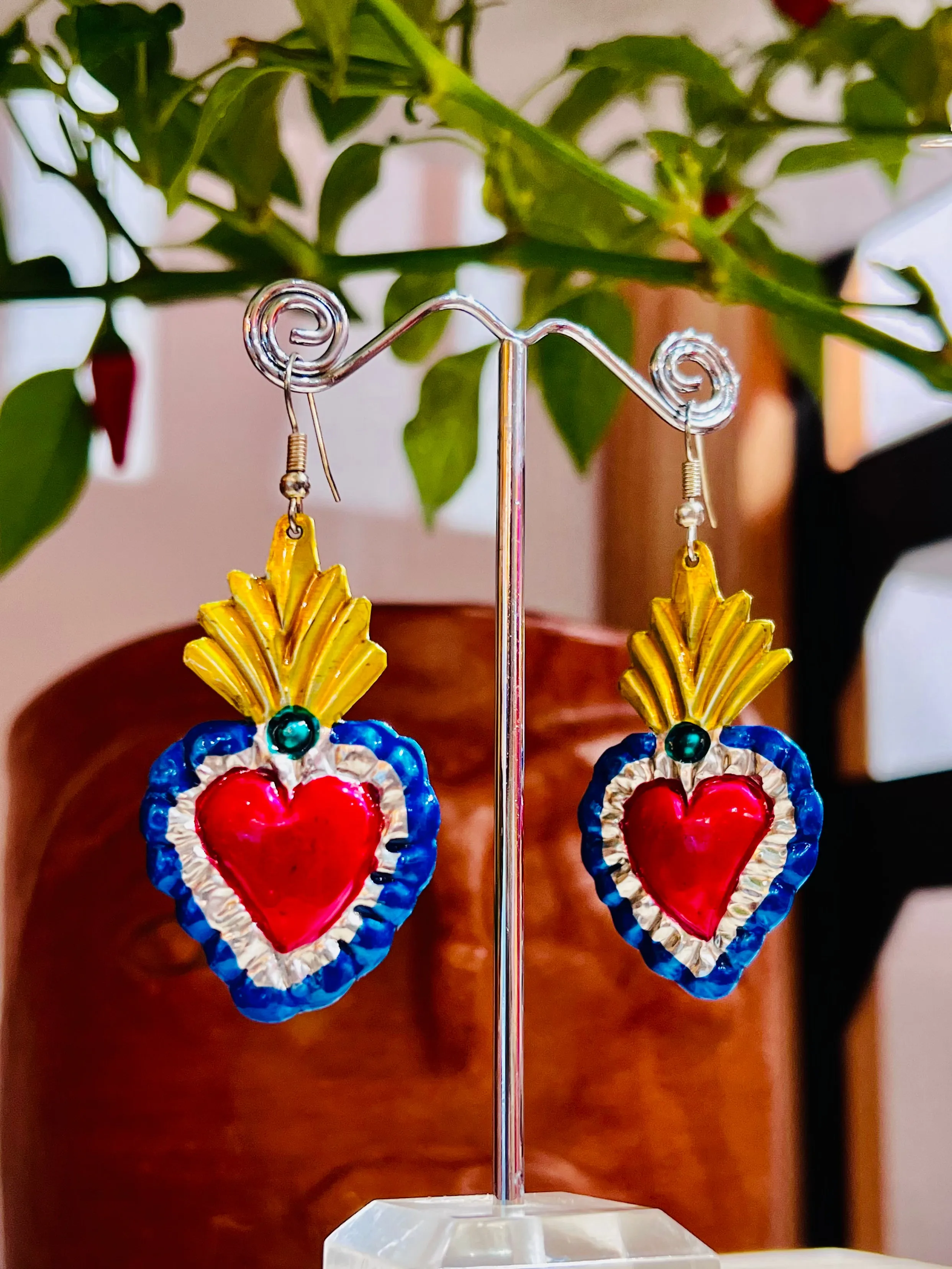 'Radiance' Tin Heart Earrings