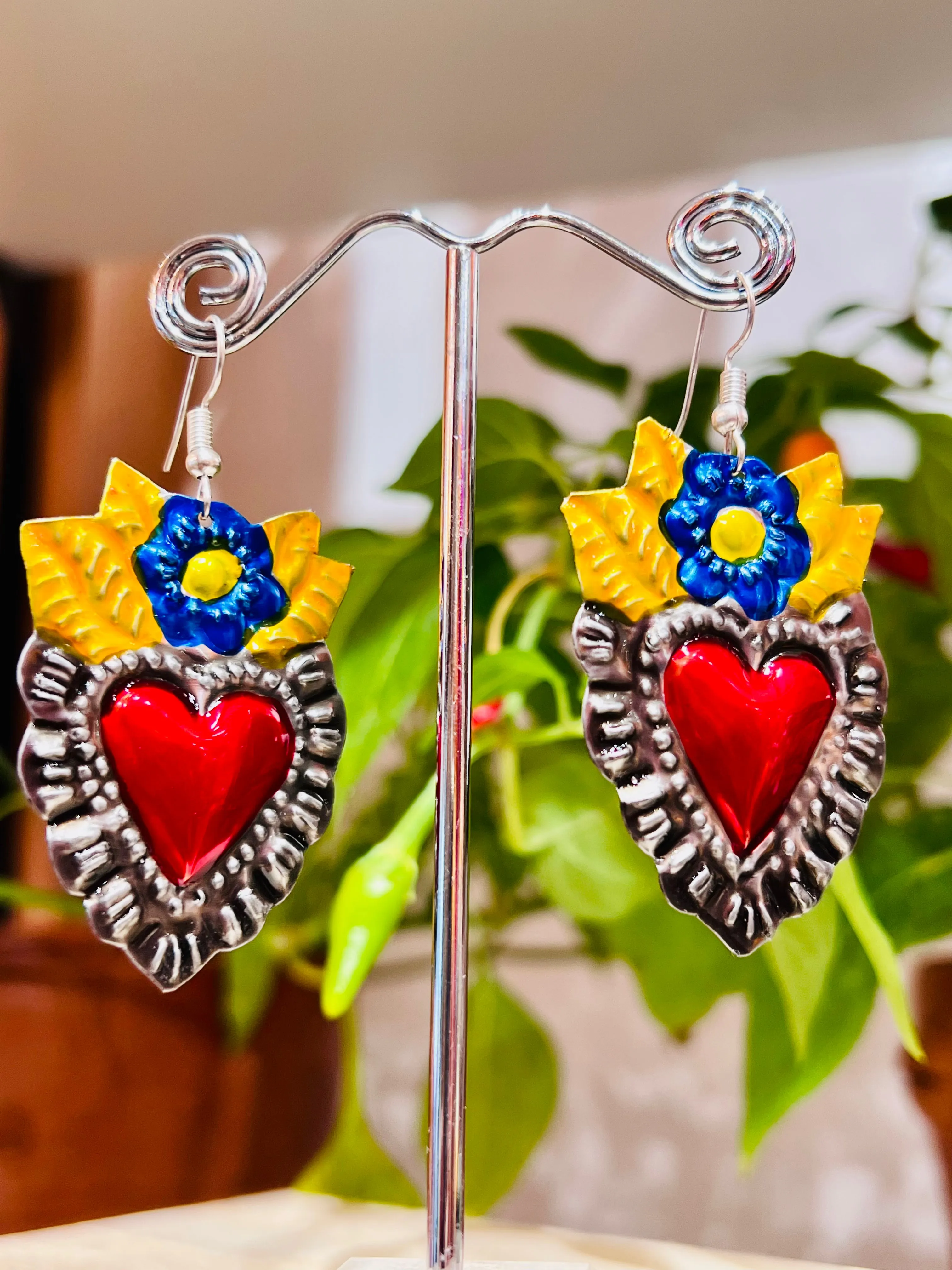 'Radiance' Tin Heart Earrings