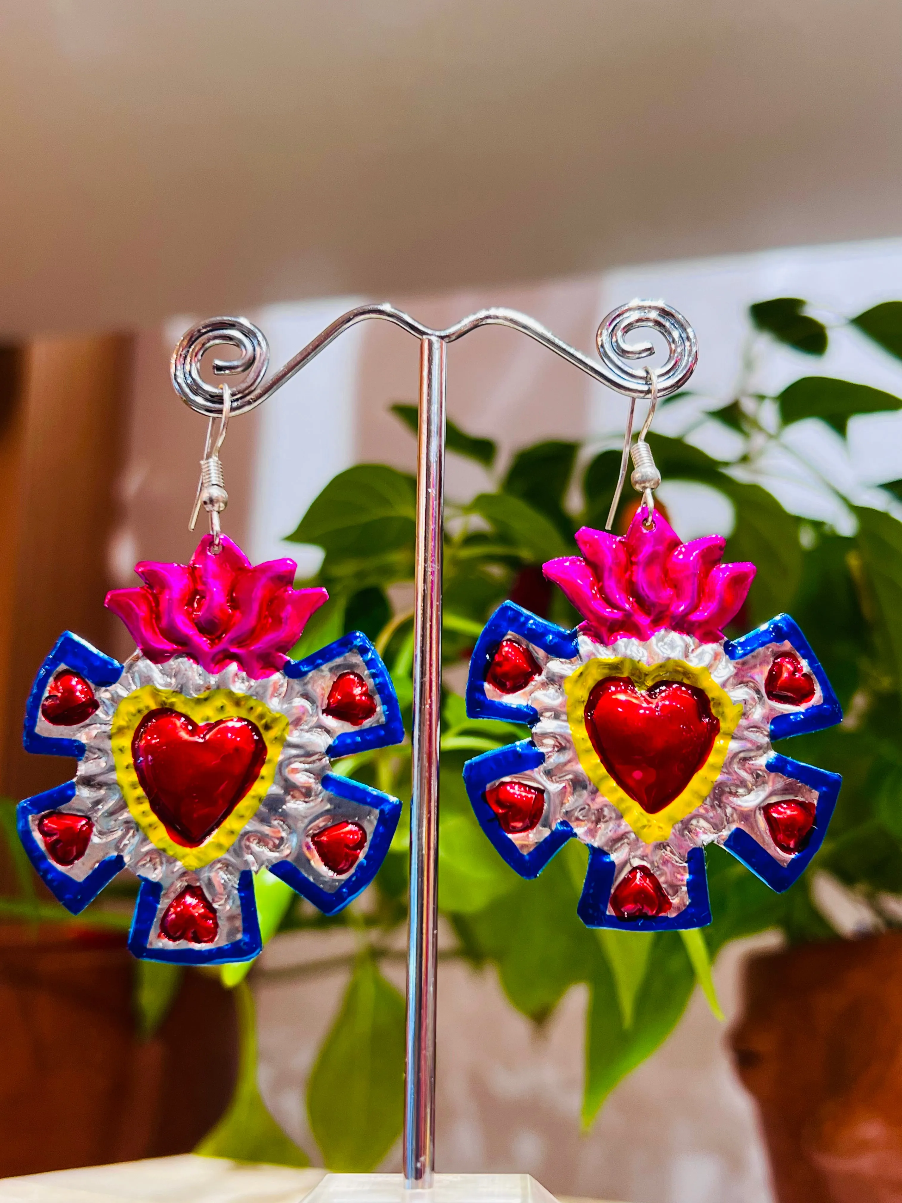 'Radiance' Tin Heart Earrings