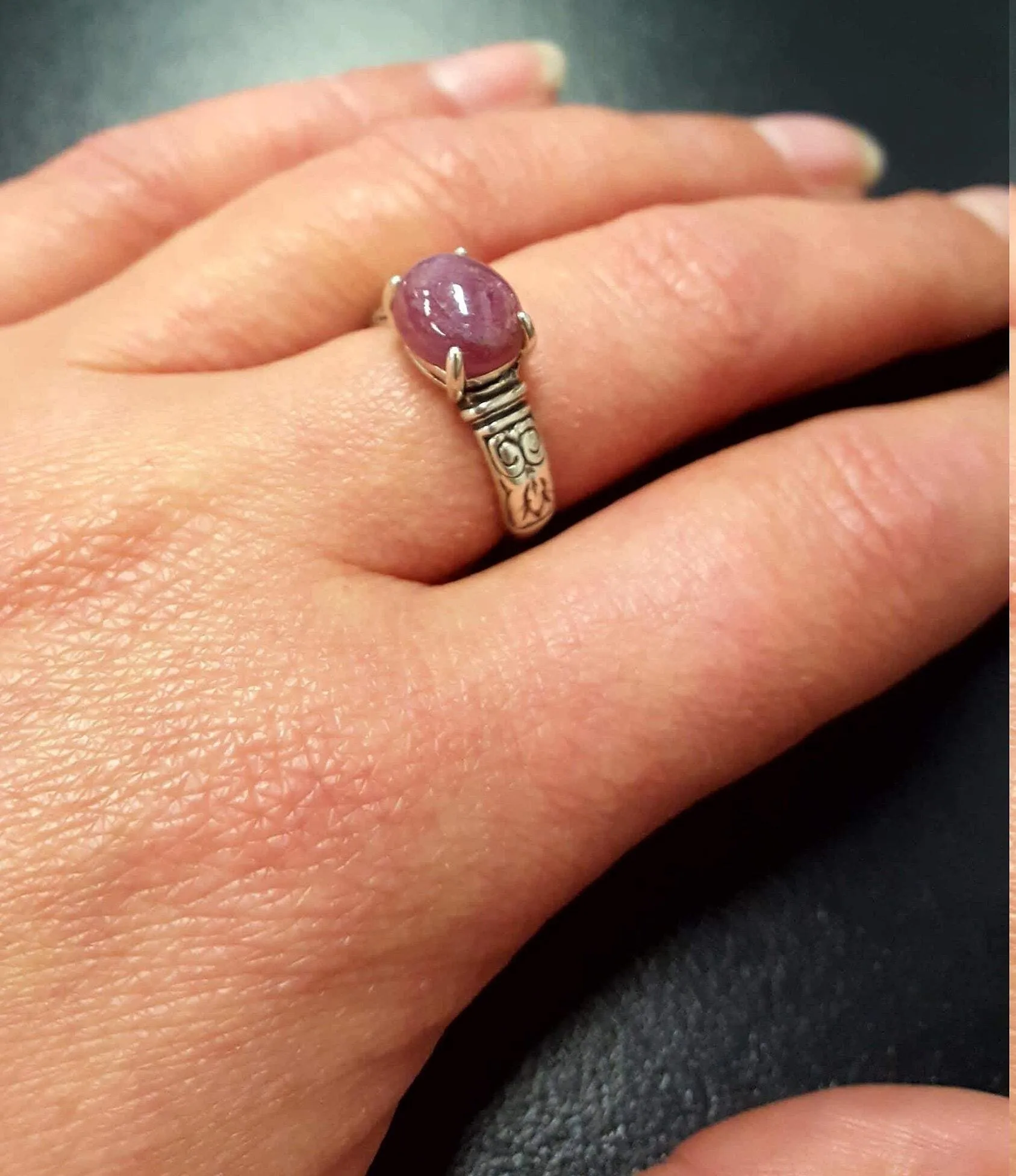 Ruby Boho Ring - Natural Ruby Ring - Solitaire Red Ring