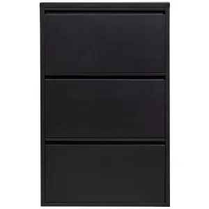 Sabine Metal 3 Compartment Shoe Cabinet