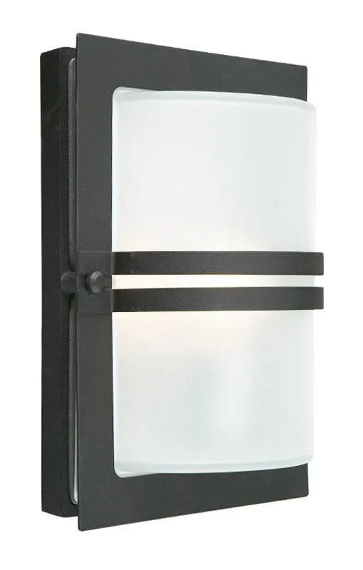 Scandi Style Outdoor Wall Light - Black Painted Steel- ID 7330