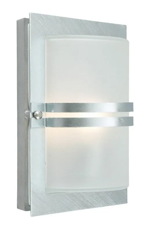 Scandi Style Outdoor Wall Light - Galvanised - ID 7331