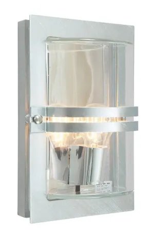 Scandi Style Outdoor Wall Light - Galvanised - ID 7331