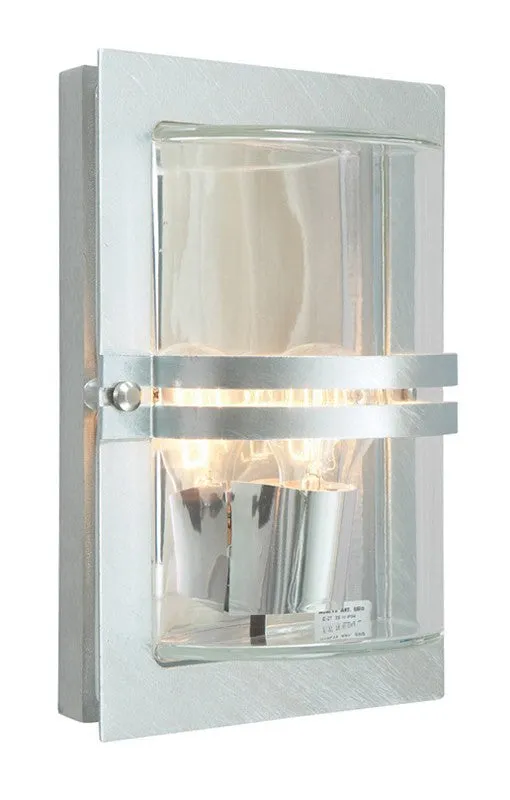 Scandi Style Outdoor Wall Light - Galvanised - ID 7331