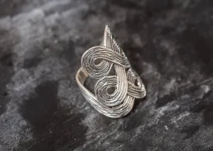 Silver Infinity Ring - Long Silver Ring - Silver Statement Ring