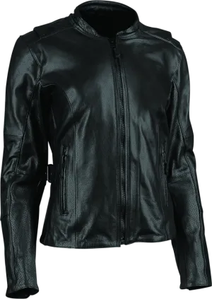 Speed and Strength Throttle Body Leather Jacket Black Womens - 2XL