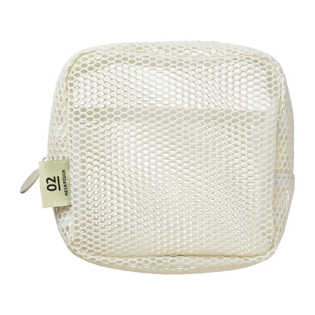Square Mesh Pouch Ivory