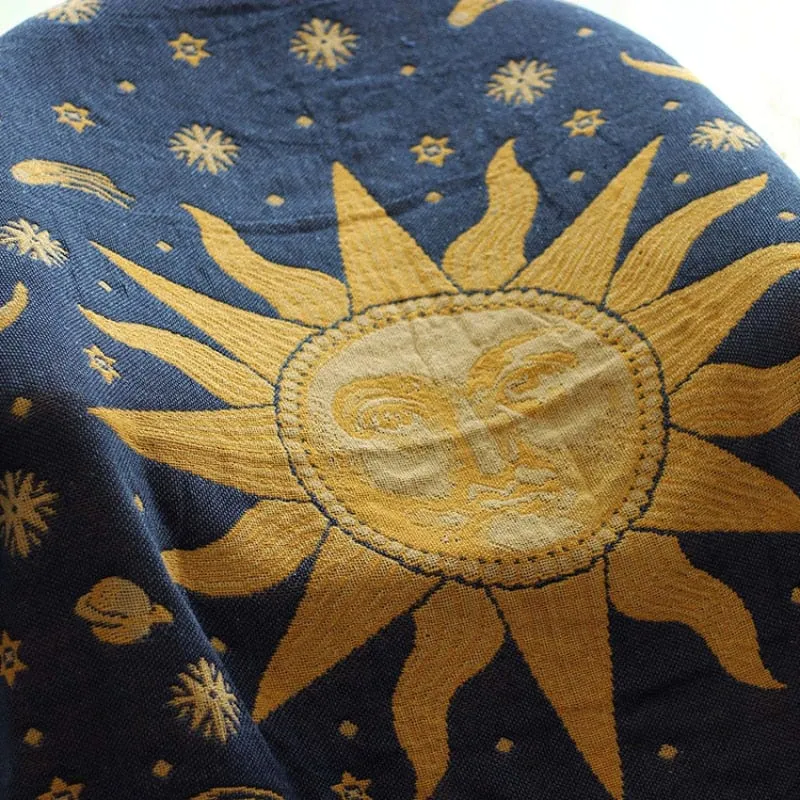 Sun & Moon Boho Throw Blanket