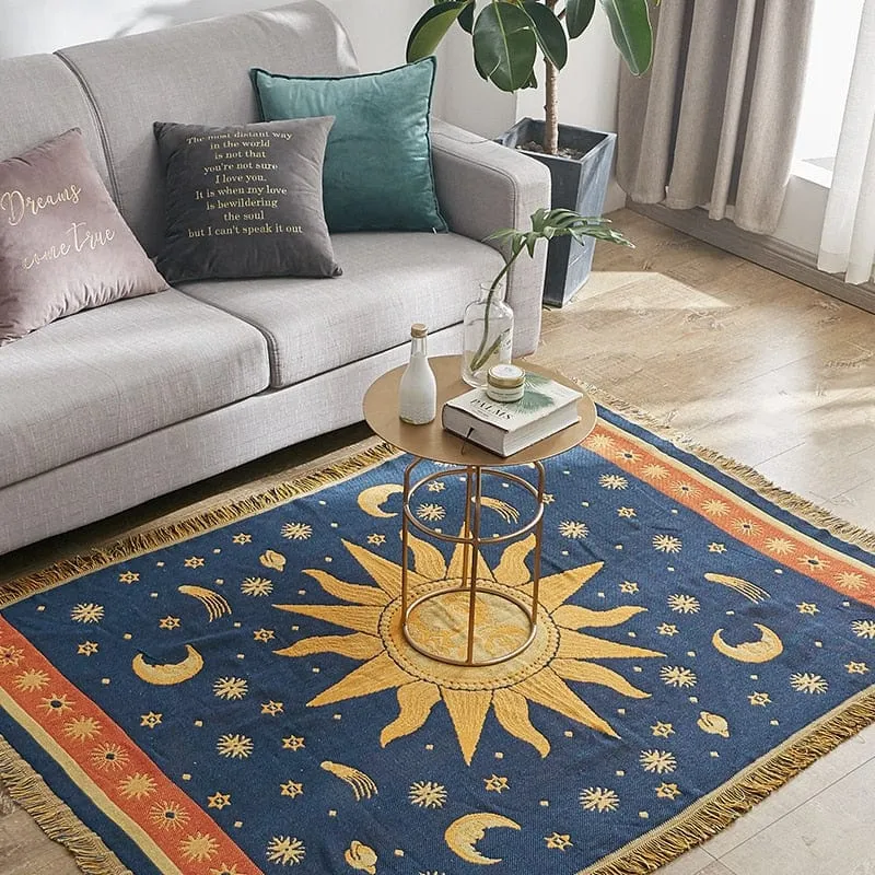 Sun & Moon Boho Throw Blanket