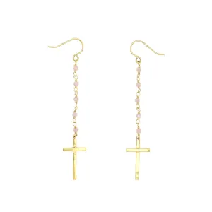 Trust Cross Dangle Earrings