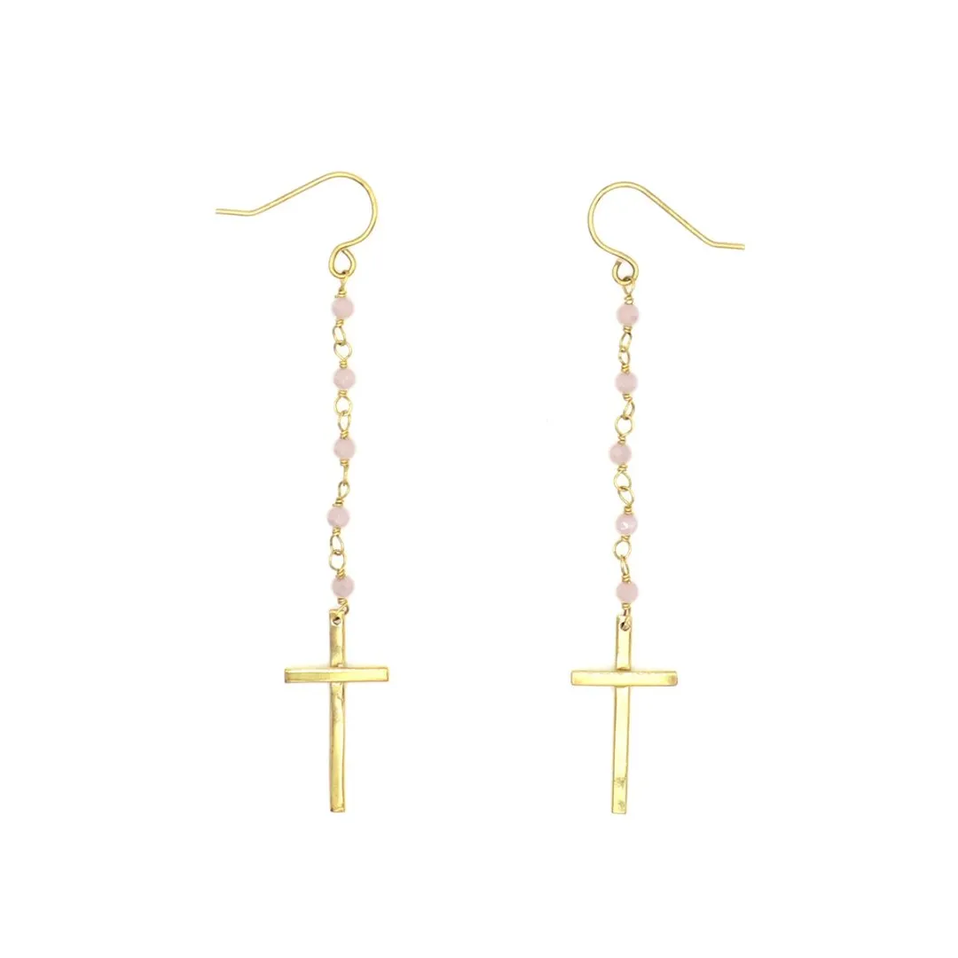 Trust Cross Dangle Earrings