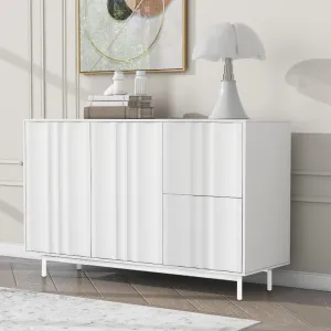 Wave Pattern Storage Cabinet with 2 Doors