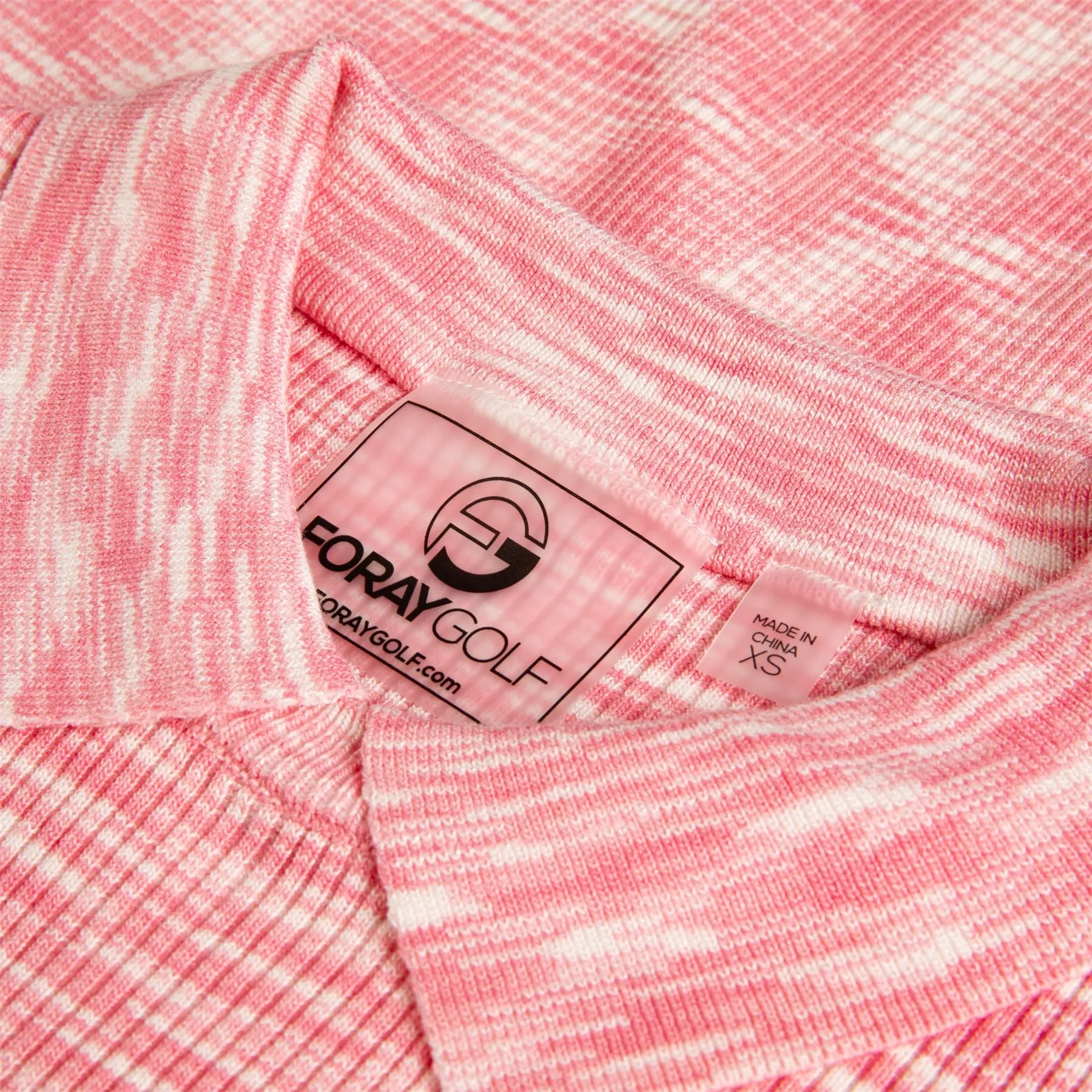 Womens Space Dye Knit Polo Melange Pink - 2024