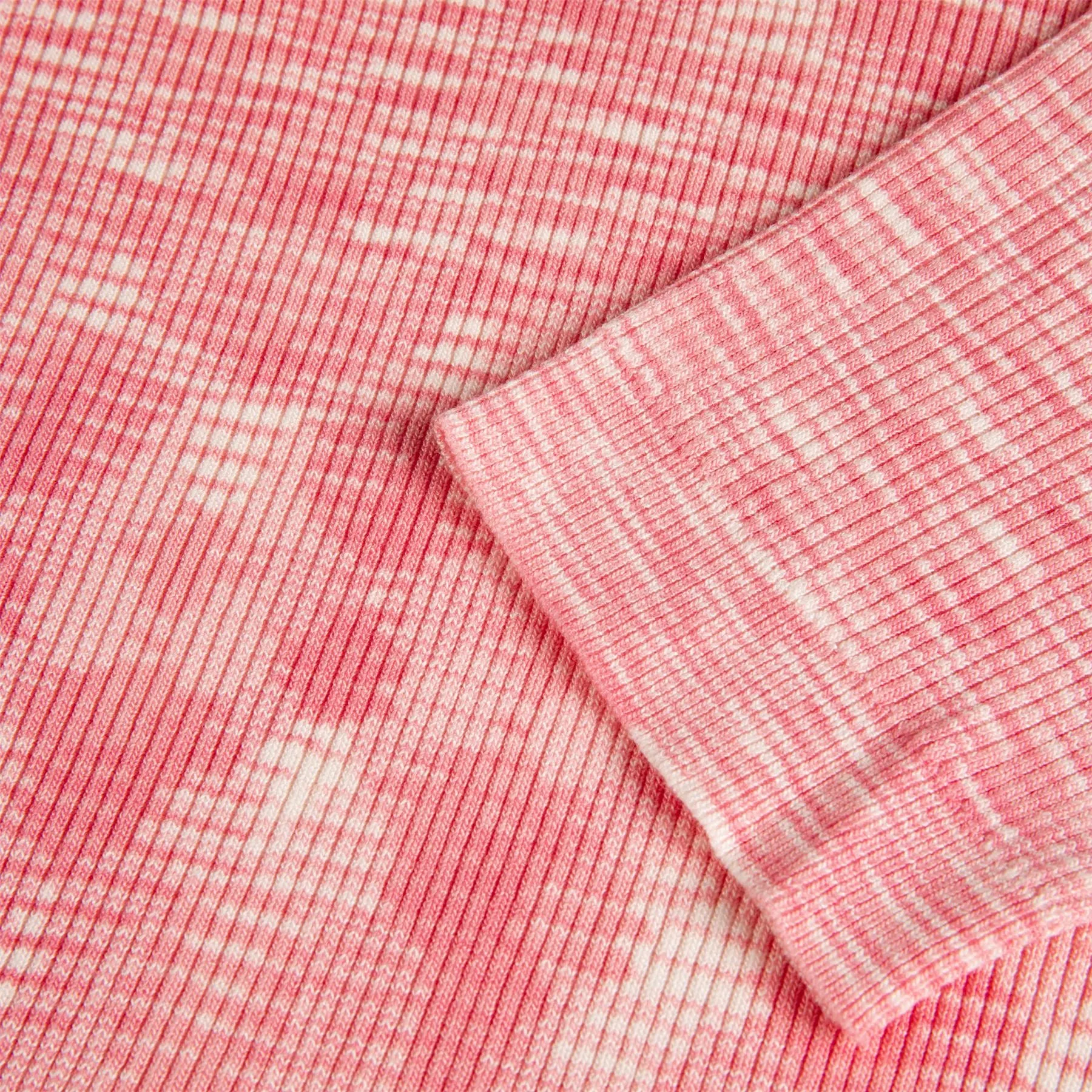 Womens Space Dye Knit Polo Melange Pink - 2025
